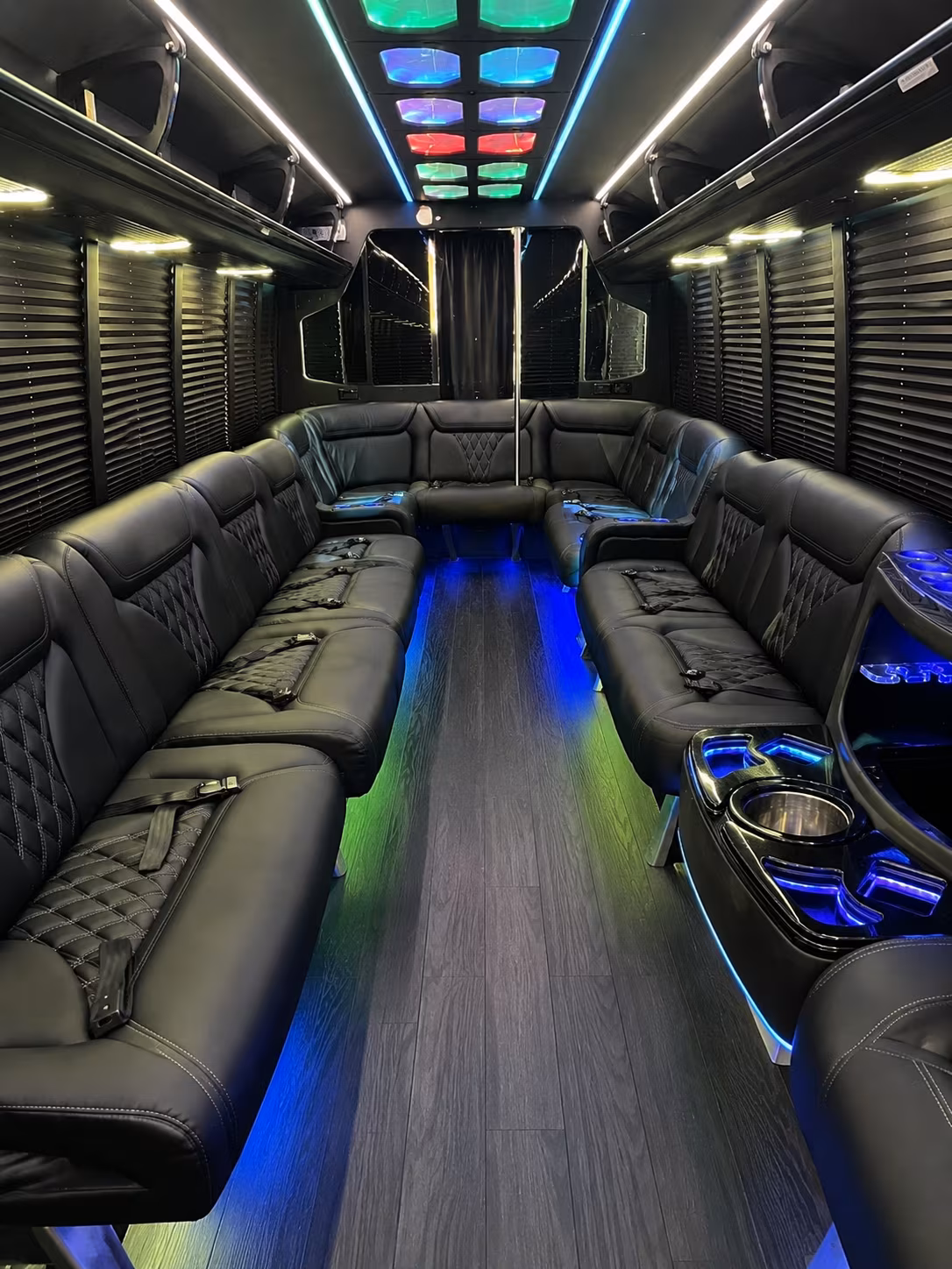 omaha 20 passenger party bus interior